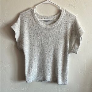 Halston Heritage White Crew Neck Sweater Relaxed Fit